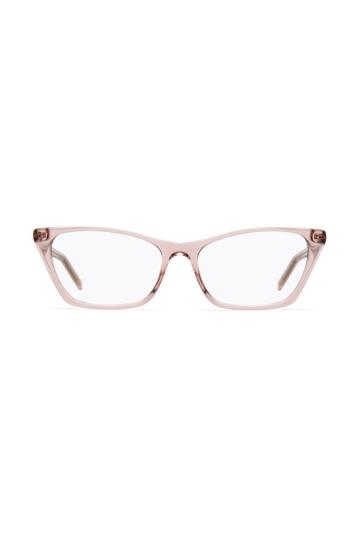 Okulary HUGO Transparent Acetate Optical Głęboka Różowe Damskie (Pl95575)